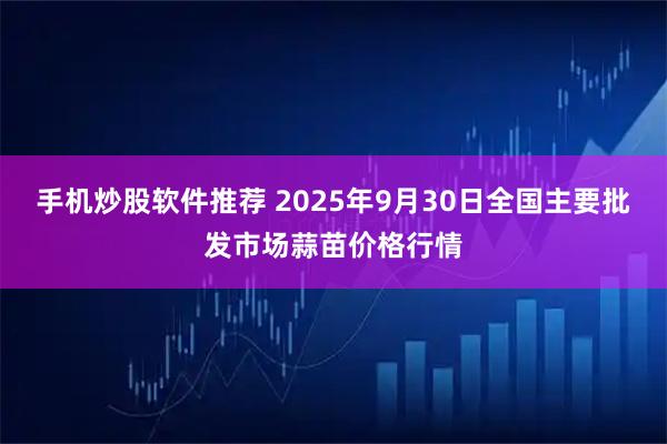 手机炒股软件推荐 2025年9月30日全国主要批发市场蒜苗价格行情